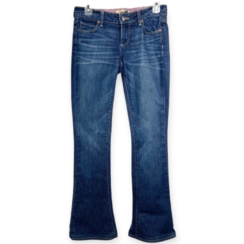 PAIGE Lou Lou Flare Stretch Jeans 26 Dark Wash